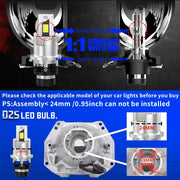 2-Piece D1S/D2S/D3S/D4S/D8S LED Headlight Conversion Bulb – CANBUS