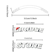 Bridgestone Tire Letter Stickers Set for 4 Wheels 3D Pvc Raised Tire Decals Waterproof Car Racing Tire Sidewall Decor