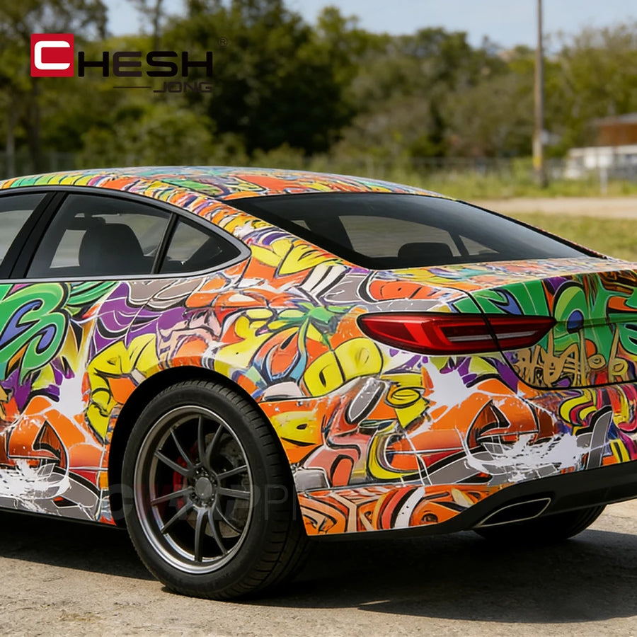 Graffiti Graphic Automotive Vinyl Wrap – Multiple Designs