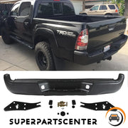 Black Rear Bumper Assembly for 2005–2015 Toyota Tacoma