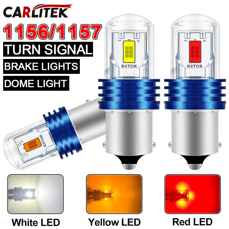 2-Piece 1156/1157/7440/7443 LED Brake/Reverse Light Bulb – Yellow/Red/White