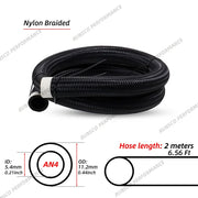 Universal Braided Fuel & Oil Hose, AN4-AN12