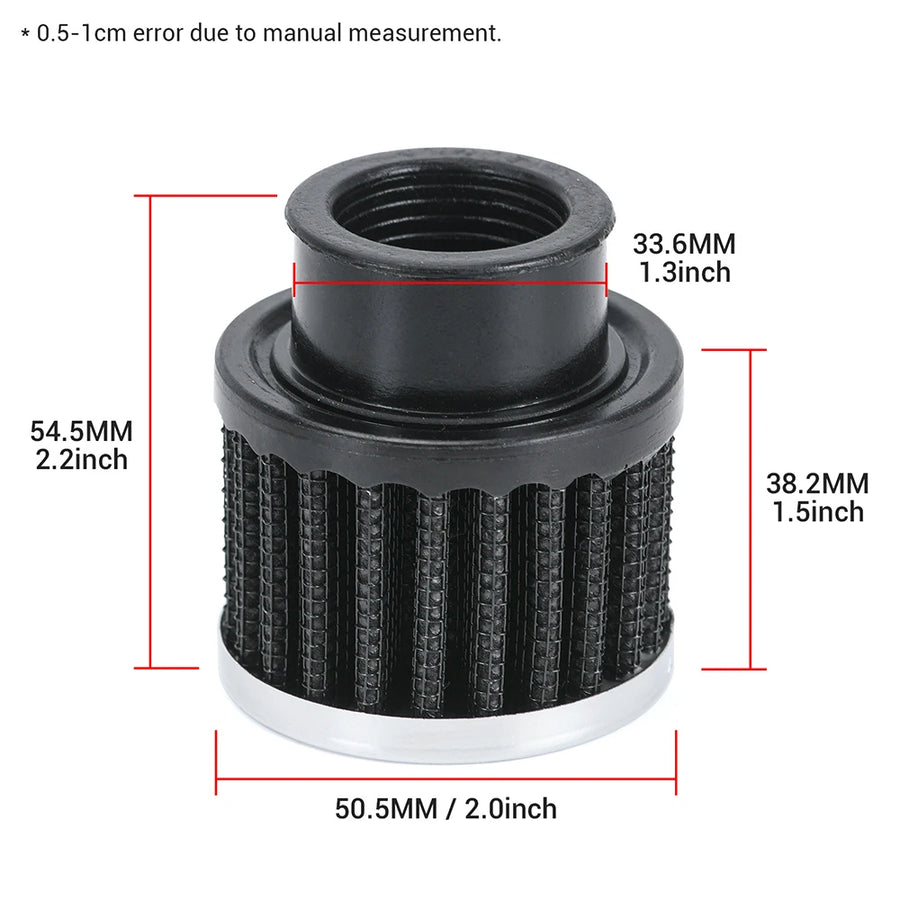 Universal MINI Breather Air Filter 12mm 25mm