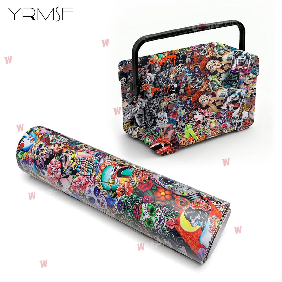 Halloween Retro Graffiti Decorative Vinyl Wrap
