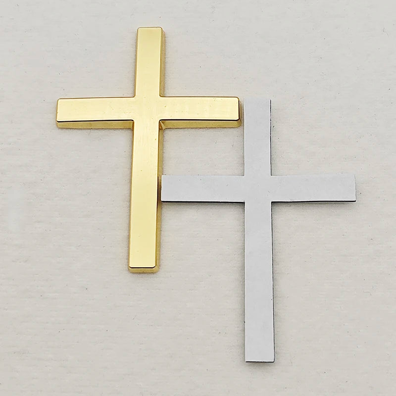 3D Metal Car Sticker Christian Cross Body Emblem Badge Decal for BMW Audi Honda Opel Ford Toyota Buick