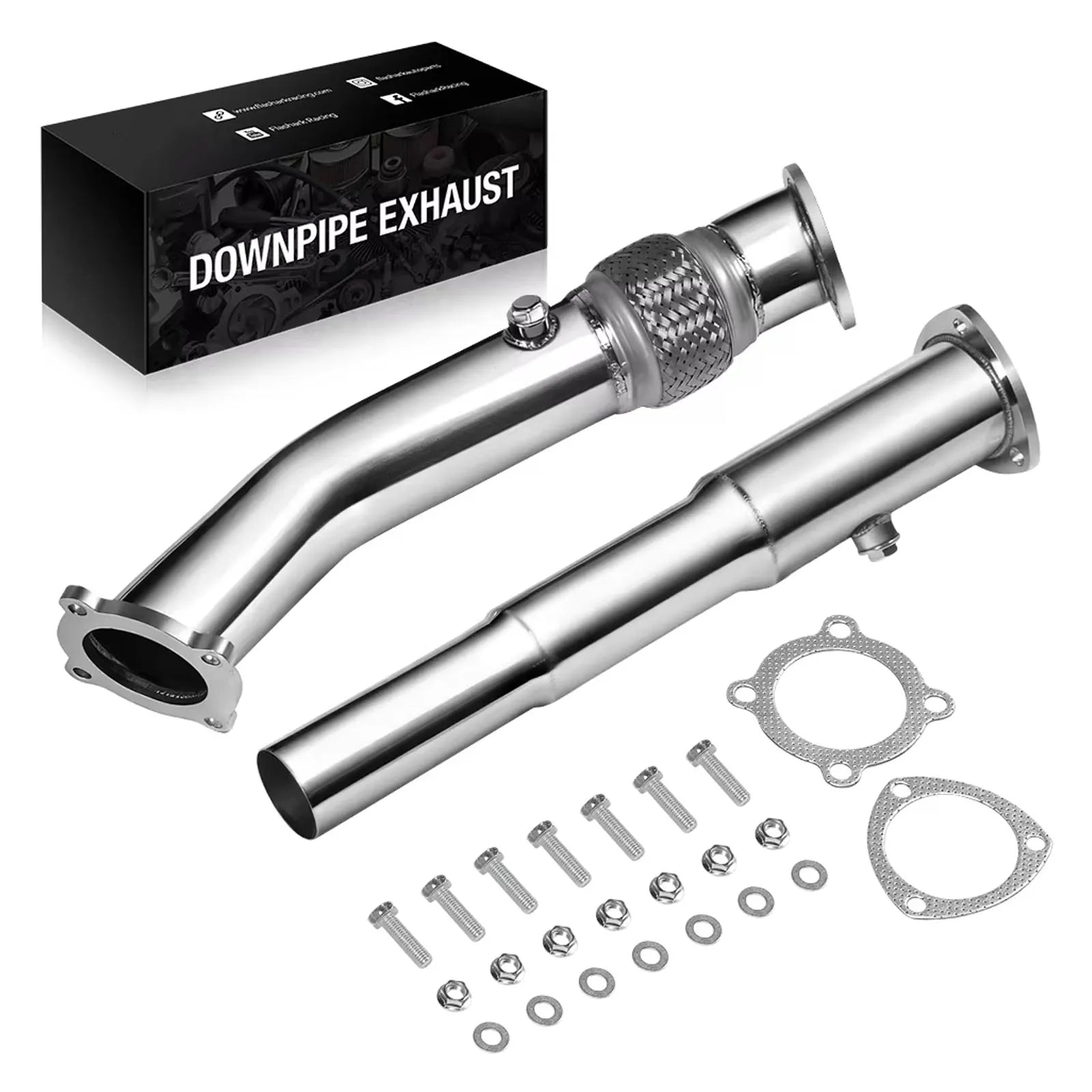 Stainless Steel 3 in Exhaust Downpipe for 1999–2004 Volkswagen Golf/Jetta/Beetle