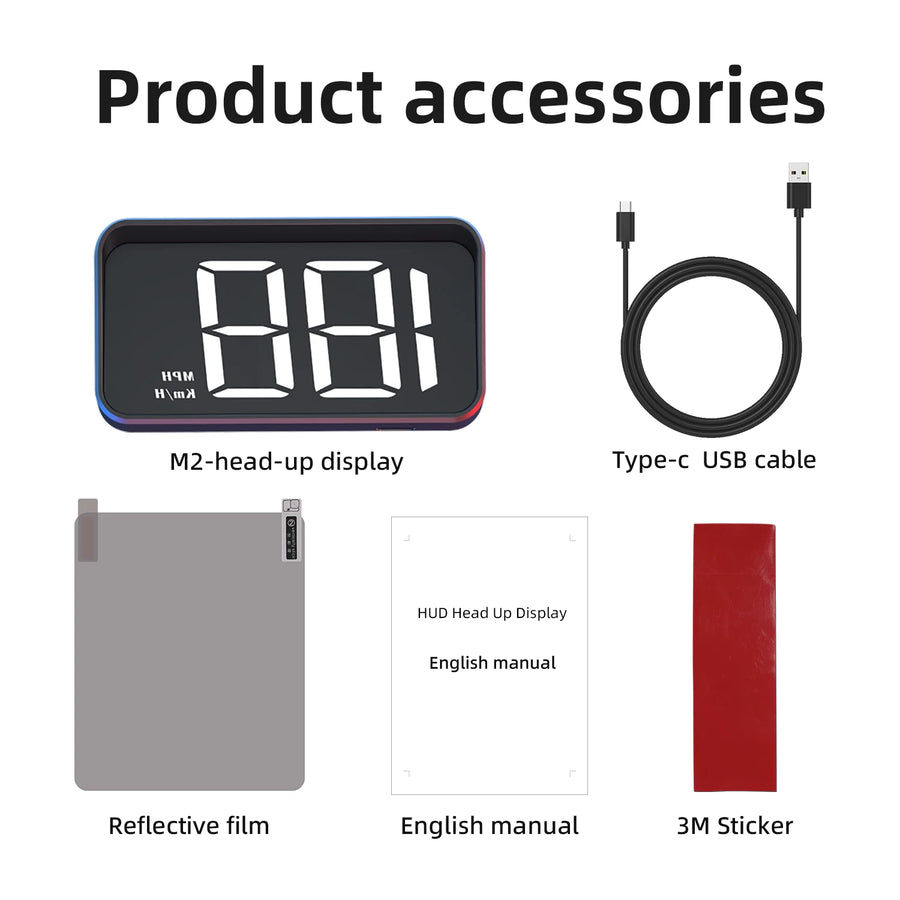 M2 GPS Car Head-Up Display and Digital Performance Gauge