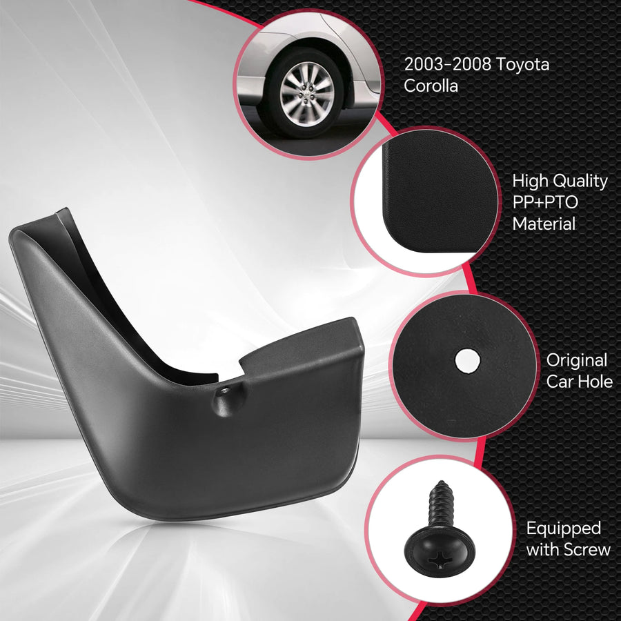 Mud Flap & Splash Guard Set for 2003–2008 Toyota Corolla – Sedan
