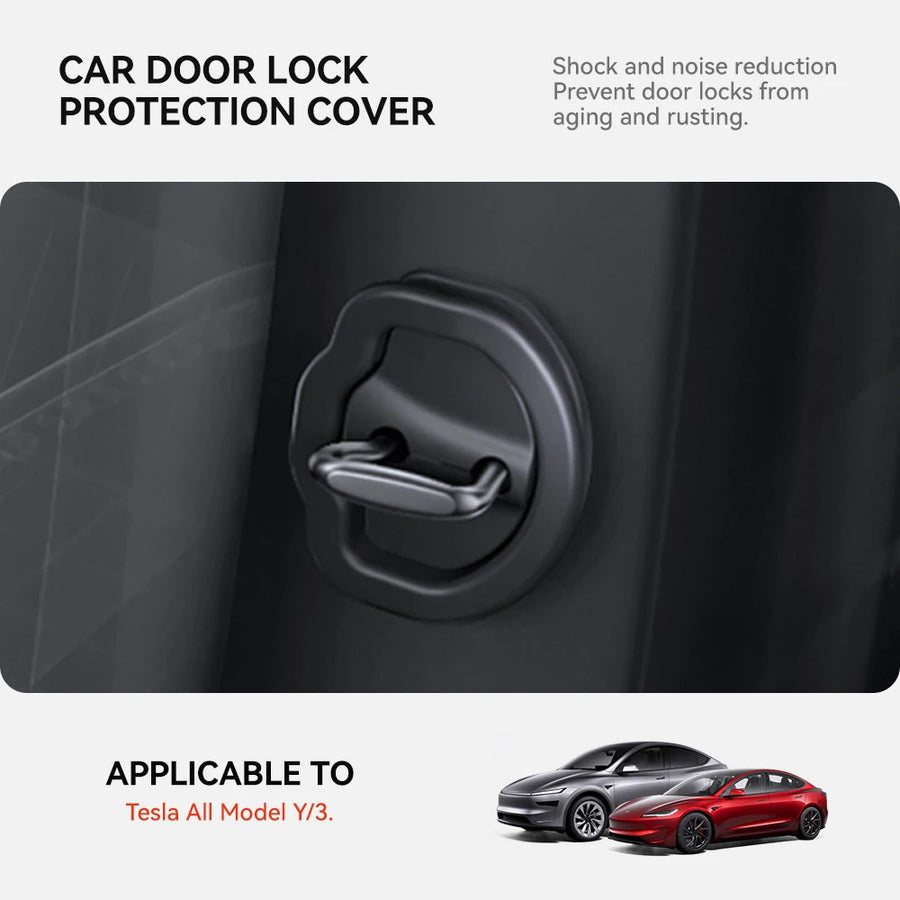 Door Lock Latch Silicone Cover for Tesla Model 3/Y Highland Juniper