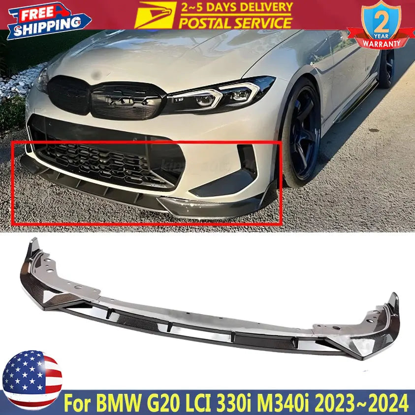 GT-Style Front Bumper Lip for BMW G20 LCI 330i/M340i 2023-2024
