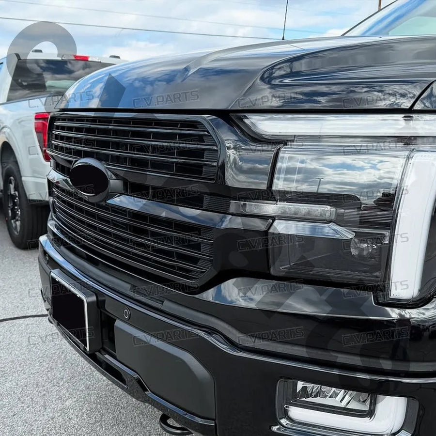 Gloss Black Upper Grille – 2024–2025 Ford F-150 Platinum/King Ranch