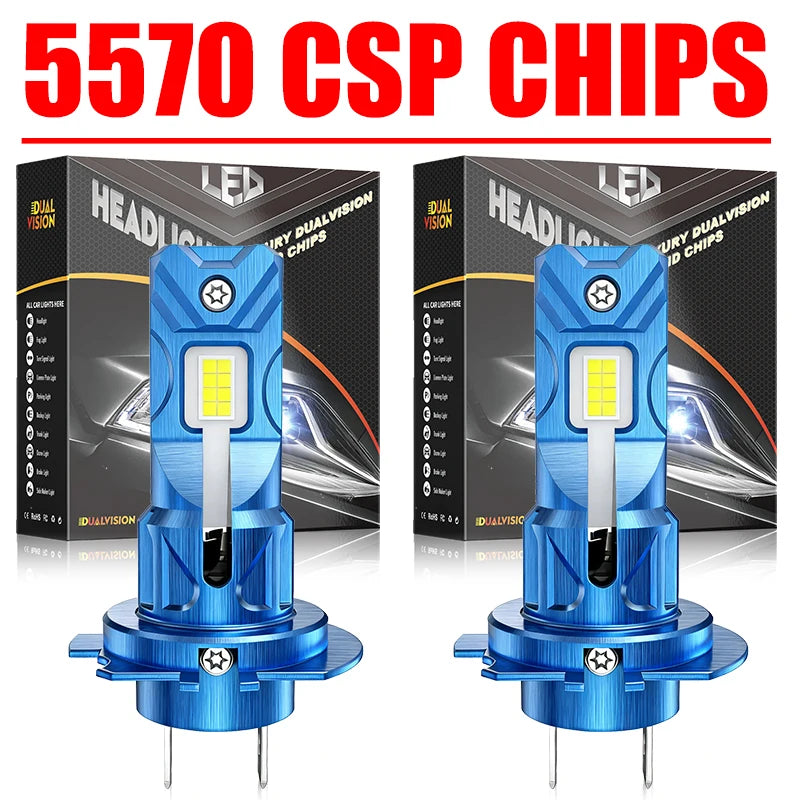 H7 LED Headlight Bulb – 6000K, Compact