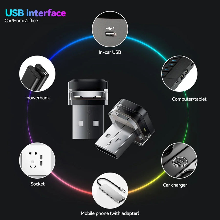 RGB LED Car Interior Ambient Lighting Kit