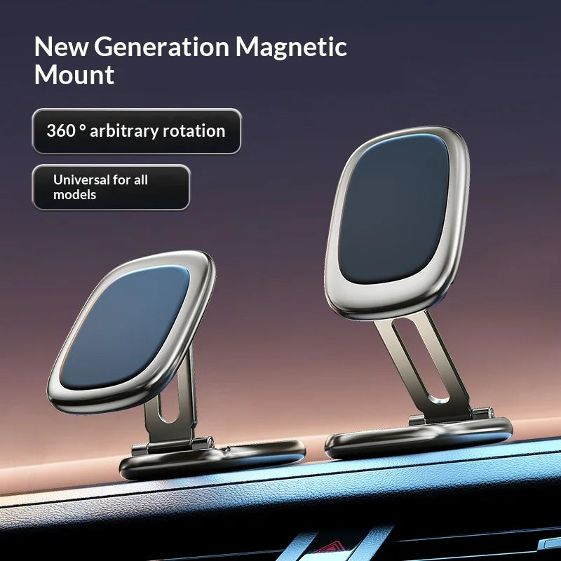 Magnetic Car Phone Mount 360° Rotatable Sticky Phone Holder Strong Magnet Metal Car Navigation Bracket