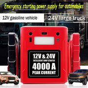 4000A 12V/24V Portable Vehicle Jump Starter - 56,000mAh