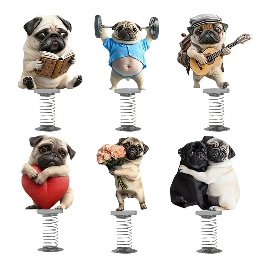 Cartoon Bobblehead Car Dashboard Ornament