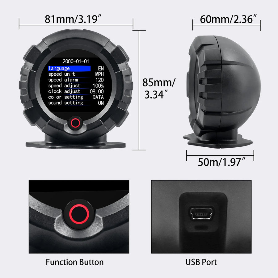 X95 GPS Car Head-Up Display and Digital Performance Gauge