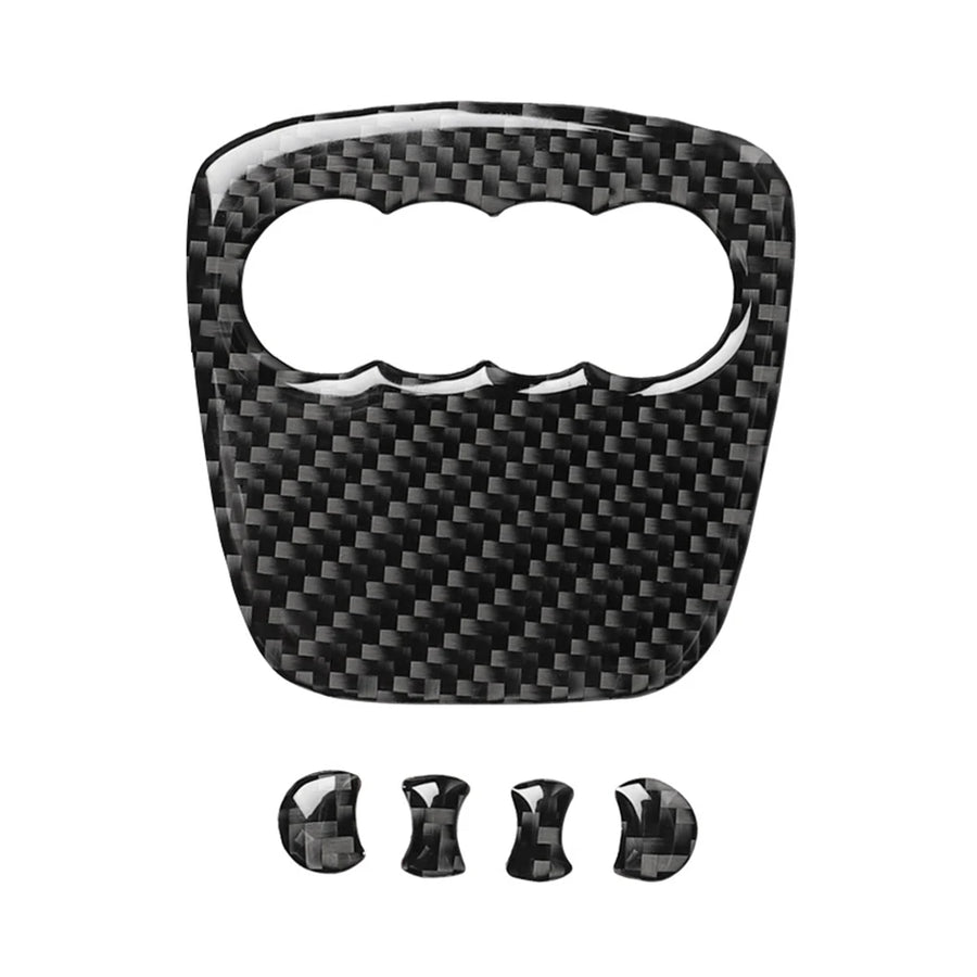 Carbon-Fiber-Style Steering Wheel Ring Trim for Select Audi Models