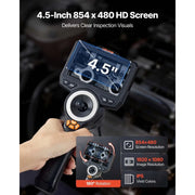 4-Way Articulating Borescope Camera with 4.5 in Screen