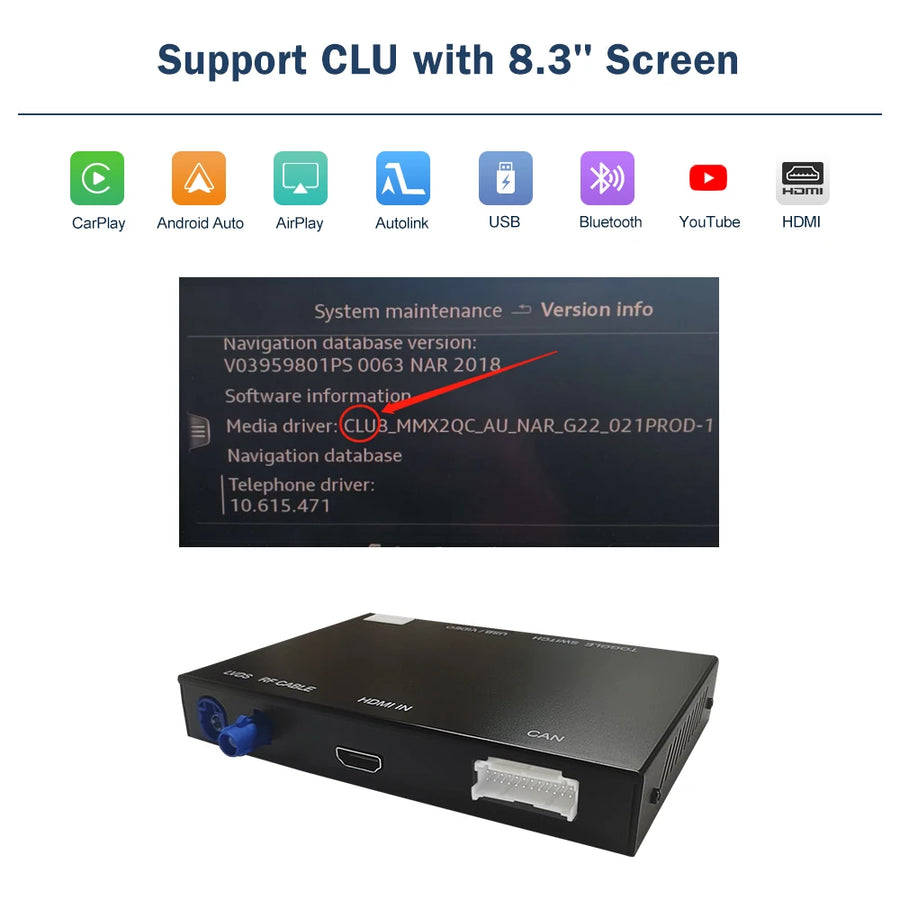 Wireless CarPlay and Android Auto Interface for Audi A4, A5, Q5 and Q7 2016–2019