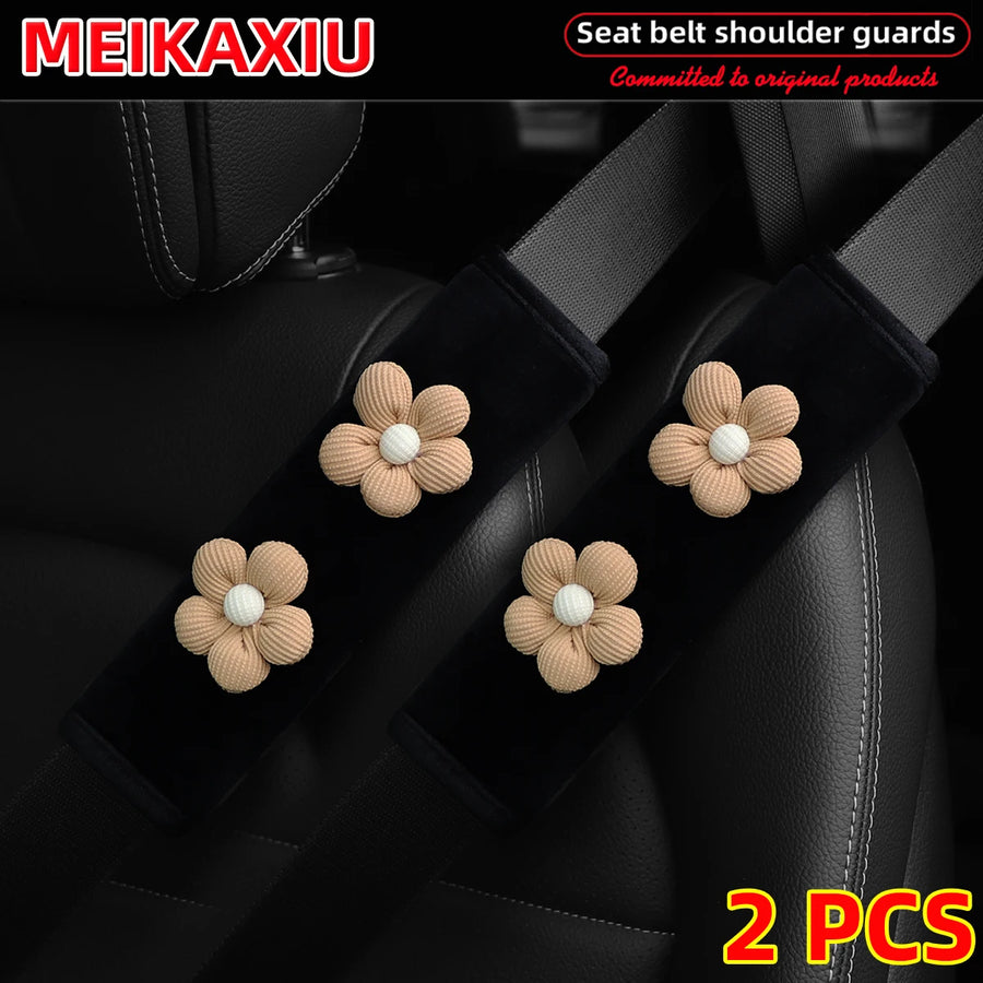Seat Belt Shoulder Pad Set – plush, pink