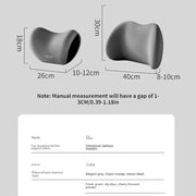 Universal Memory-Foam Car Neck Pillow and Lumbar Support Cushion Set