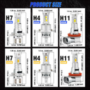 2-Piece H4/H7/H11 LED Headlight Bulb – 4300K