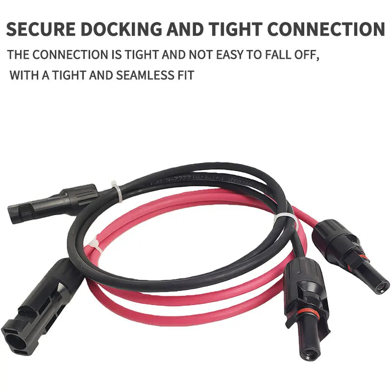 12AWG Solar Extension Cable Pair with Waterproof Connectors