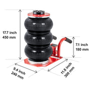 3-Ton Triple-Bag Pneumatic Air Jack, 6,600 lb Capacity
