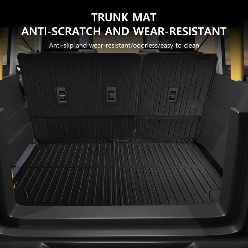 All-Weather Floor Mats and Cargo Liner Set for Ford Bronco 2021 2025 Left Hand Drive Waterproof