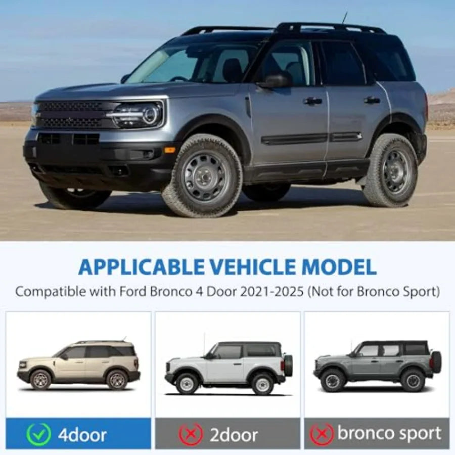 Side Door Protector Molding for Ford Bronco 4-Door 2021-2025