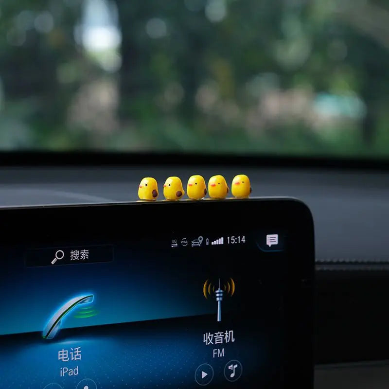 Cute Mini Ducks Car Interior Decoration Auto Rearview Mirror Dashboard Ornaments for Woman Man