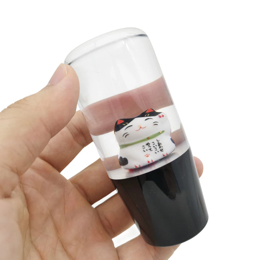 Lucky Cat Resin Manual Shift Knob with Thread Adapters