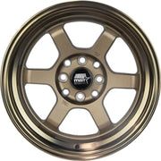 Time Attack 15x8.0 4x100 4x114.3 0 ET 73.1 CB Matte Bronze Single Wheel Rim for Performance Vehicles
