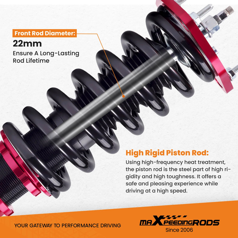 Coilover 24 Way Damper Adjustable Suspension Fit Infiniti Rwd 2008-2015 09+
