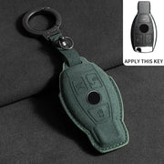 Suede Leather Car Key Case Cover for Mercedes-Benz