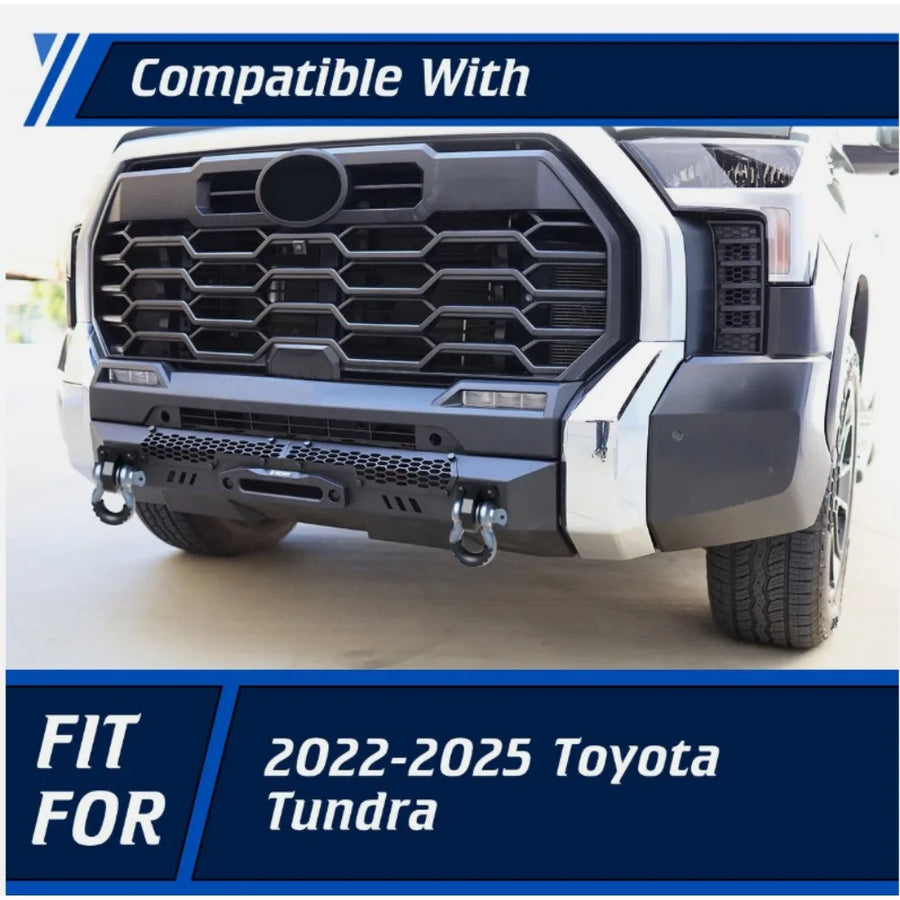 Steel Center Front Bumper with D-Rings for 2022–2026 Toyota Tundra