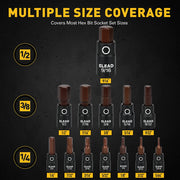 16-Piece SAE Hex Bit Impact Socket Set