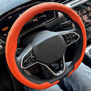 Universal D-shaped Leather Car Steering Wheel Cover