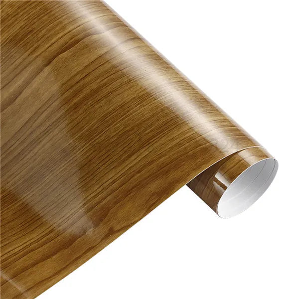 Glossy Wood-Grain Vinyl Wrap Film – 30 × 100 cm