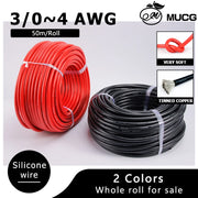 High-Current Silicone Battery Cable - 1m to 50m, 4 AWG to 95mm²
