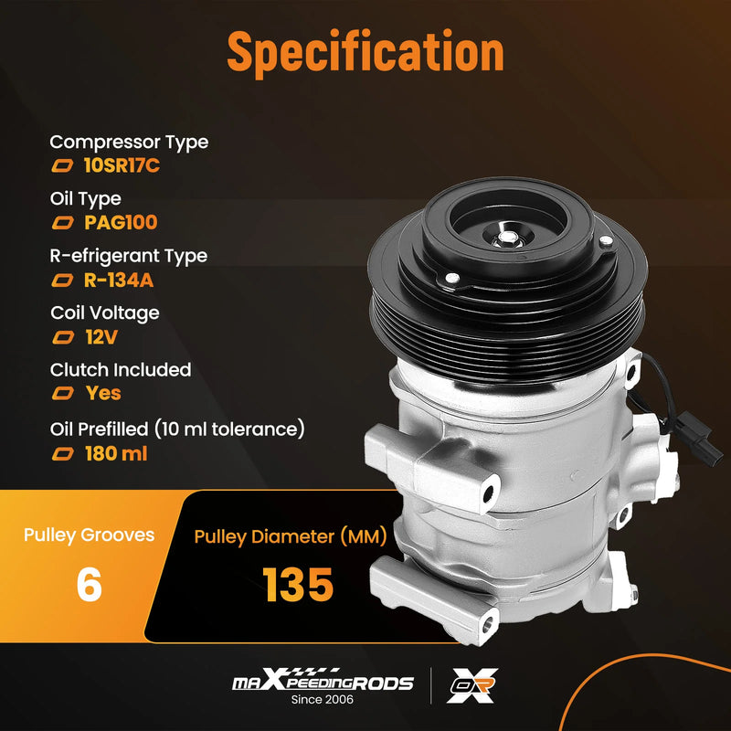 A/C Compressor & Clutch for Acura MDX & ZDX 2007-2013
