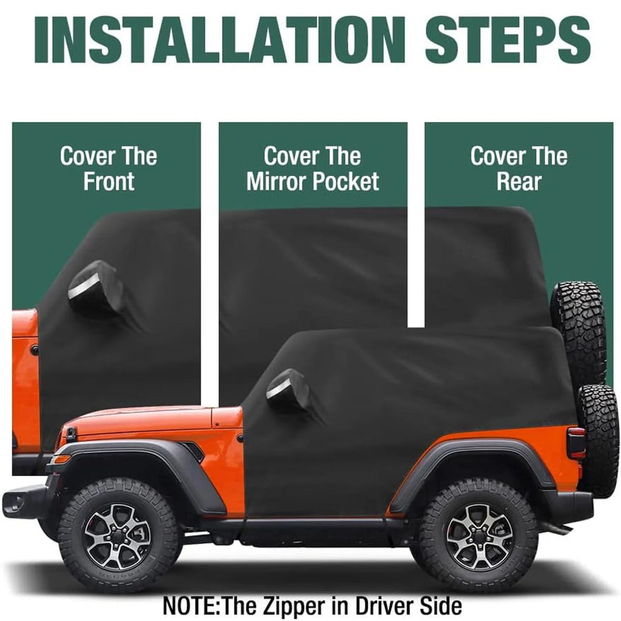 Jeep Wrangler 2-Door Six-Layer Half Cab Cover – 1987–2022