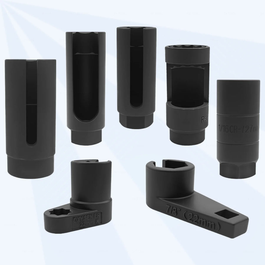 7-Piece Oxygen Sensor Socket Set, 22/27/29mm