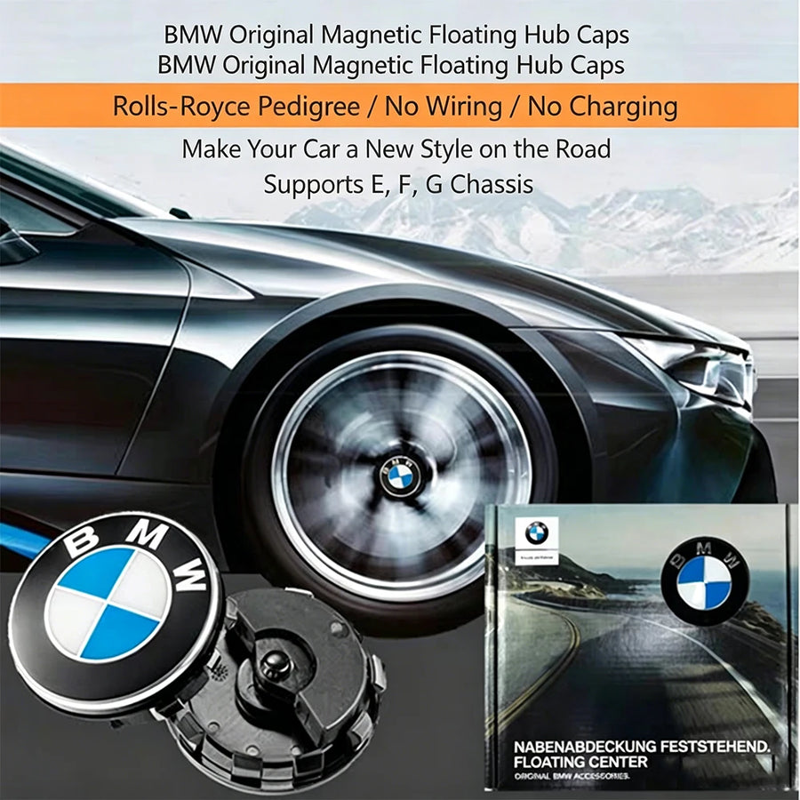 4-Piece 56mm 68mm Floating Wheel Center Caps for BMW E36 E46 E90 E39 E60 F10 F30 X3 X5 X6 G20 G30 M3