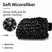 XL Charcoal Grey Chenille Microfiber Car Wash Mitt