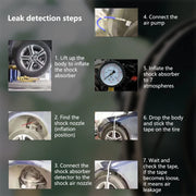 Universal Air Suspension Shock Leak Tester Kit with Pressure Gauge