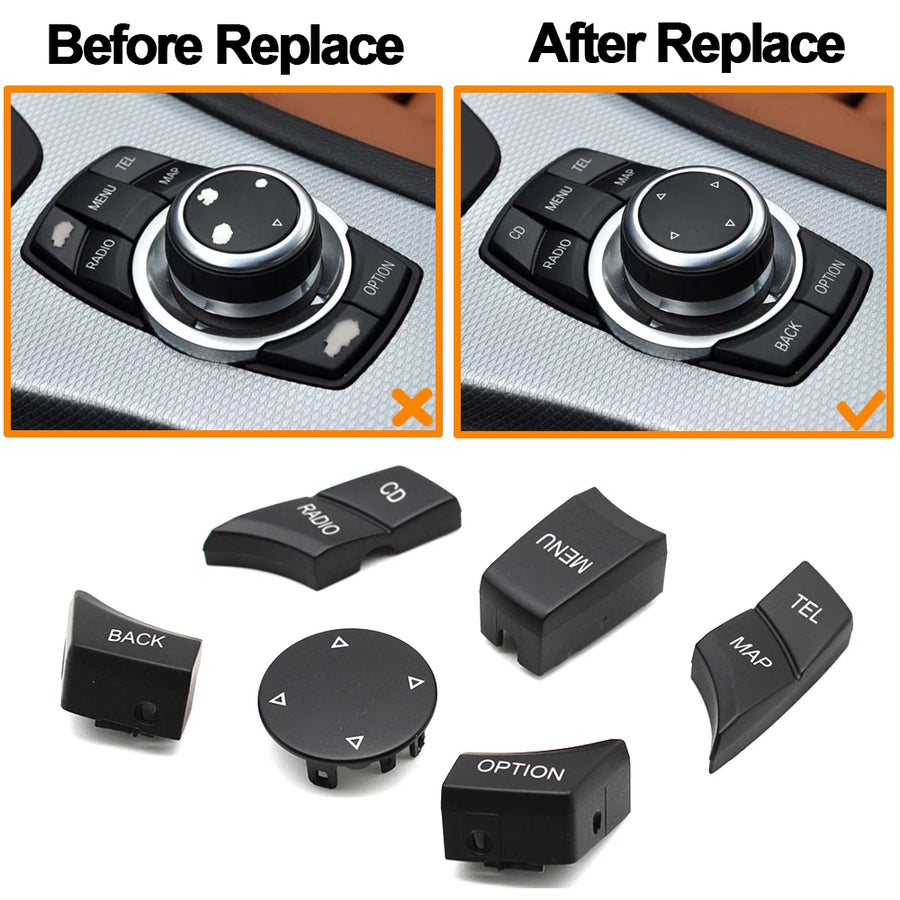 CIC IDrive Multi-Media Knob Menu Button Switch for BMW E Series E60 E61 E81 E82 E87 E88 E89 E90