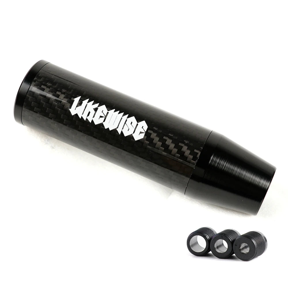 Likewise-Style 130 mm Carbon-Fiber-Look Aluminum Shift Knob