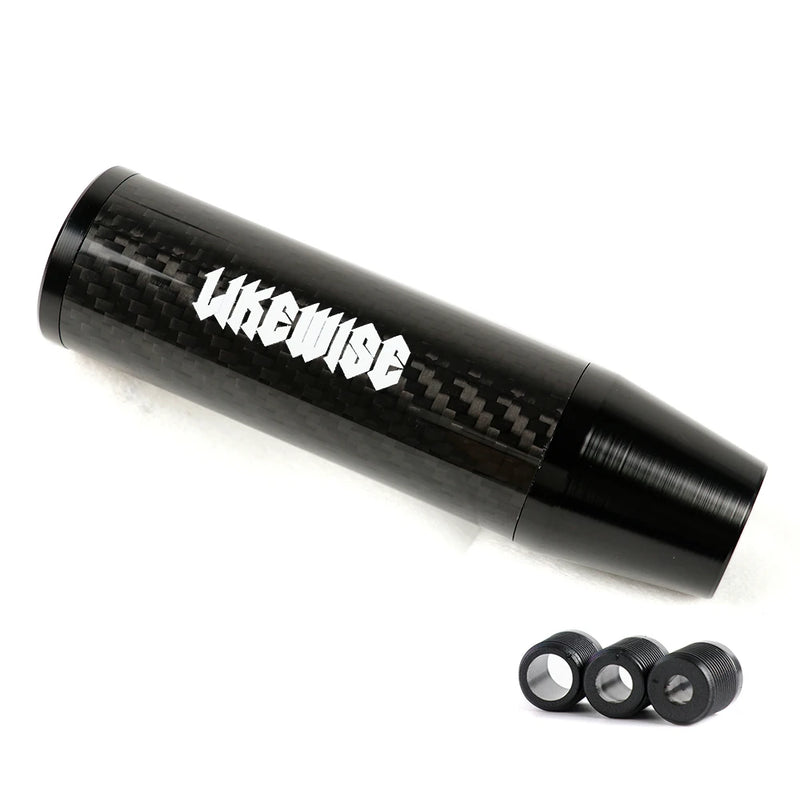 Likewise-Style 130 mm Carbon-Fiber-Look Aluminum Shift Knob
